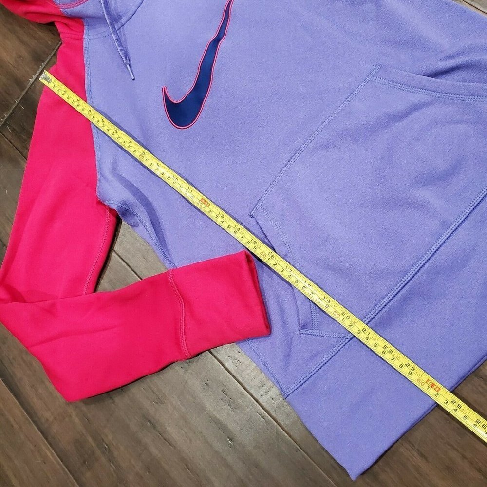 Nike Therma Fit Woman Long Sleeve Pullover Hoodie Sz.Small Purple and Pink - Picture 10 of 11